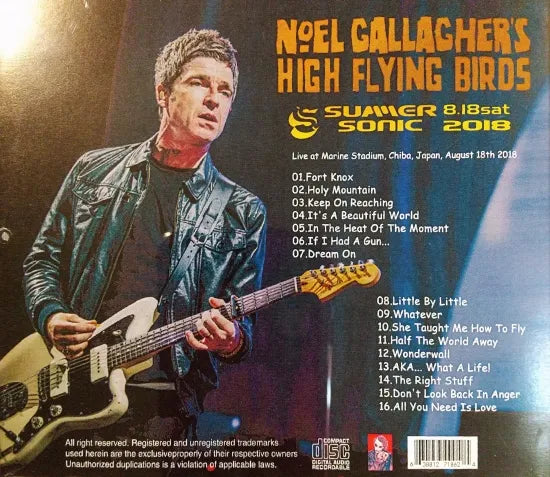 Noel Gallagher's High Flying Birds / Summer Sonic 8.18 2018 (1CDR)