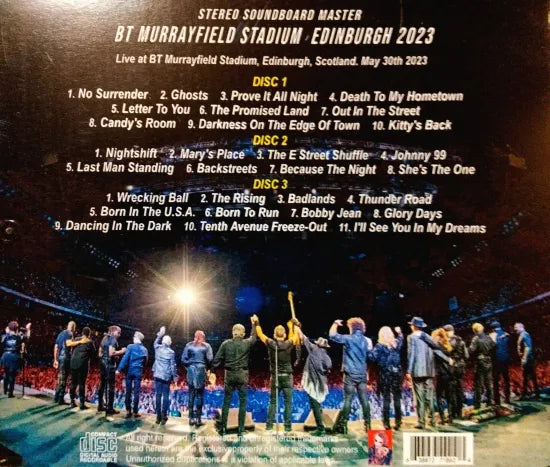 BRUCE SPRINGSTEEN & E STREET BAND / EDINBURGH 2023 STEREO SOUNDBOARD (3CDR)