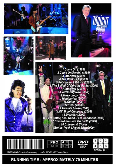 PRINCE / TONIGHT SHOW WITH JAY LENO COMPLETE COLLECTION (1DVDR)