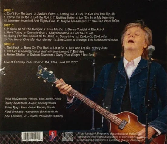 PAUL McCARTNEY / FENWAY PARK 2022 LAST NIGHT (3CDR)