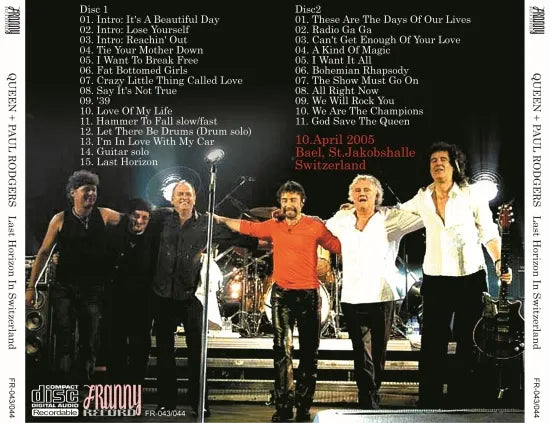 QUEEN / LAST HORISZON IN SWITZERLAND (2CDR) Paul Rodgers 2005