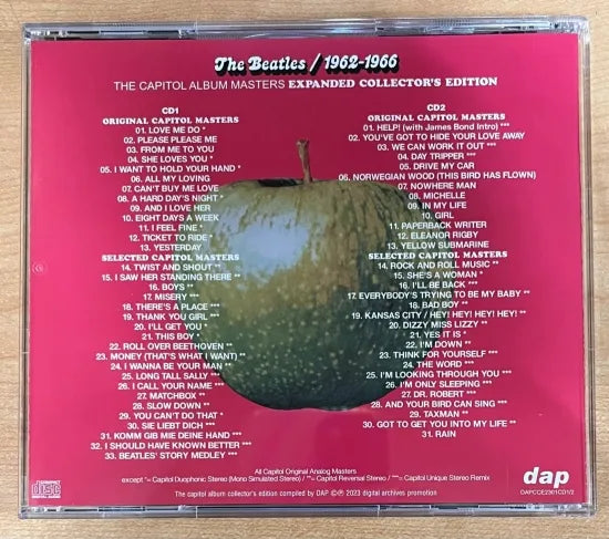 THE BEATLES / 1962-1966 RED THE CAPITOL ALBUM MASTERS (2CD)