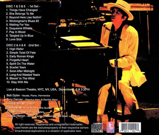 BOB DYLAN / Not Looking Back Beacon Theatre 2014 Vol.1 & 2 (10CDR)