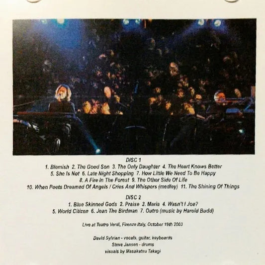 DAVID SYLVIAN / at Teatro Verdi 2003 (2CDR)