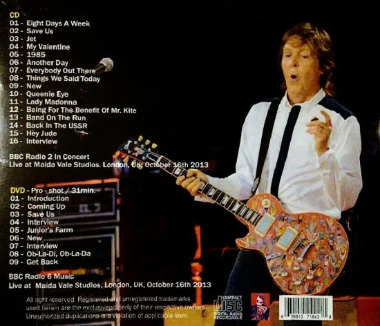PAUL McCARTNEY / BBC RADIO 2 IN CONCERT SOUNDBOARD (1CDR+1DVDR)