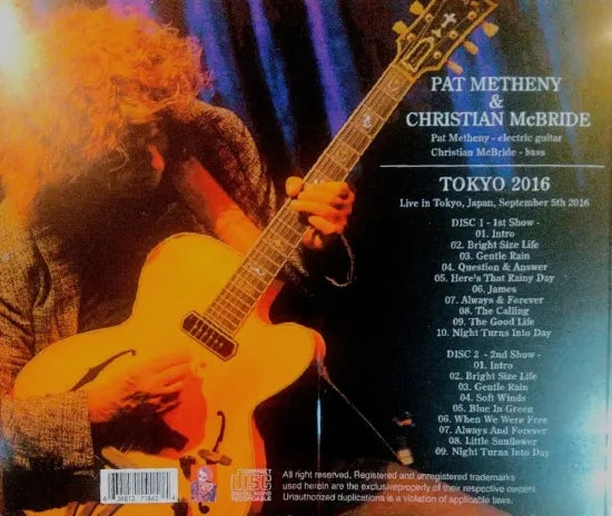 PAT METHENY & CHRISTIAN McBRIDE / TOKYO 2016 (2CDR)