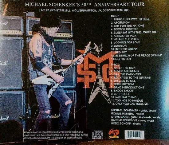 MICHAEL SCHENKER GROUP / Immortal Tour 2021 In Wolverhampton (2CDR)