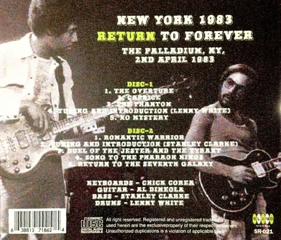RITORNO PER SEMPRE / NEW YORK 1983 (2CDR)