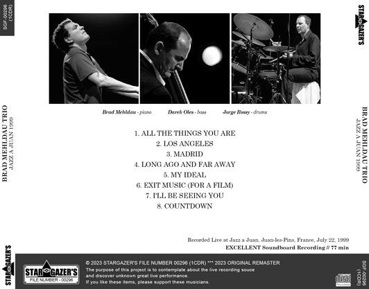 BRAD MEHLDAU TRIO / JAZZ A JUAN 1999 (1CDR)