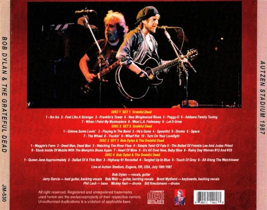 BOB DYLAN & THE GRATEFUL DEAD / AUTZEN STADIUM 1987 SOUNDBOARD (4CDR)