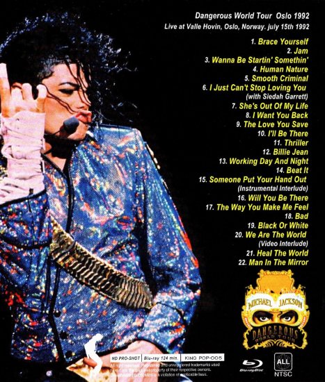 MICHAEL JACKSON / Dangerous World Tour Oslo 1992 (1BDR)