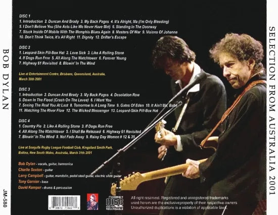 BOB DYLAN / SELECTION FROM AUSTRALIA 2001 (4CDR)
