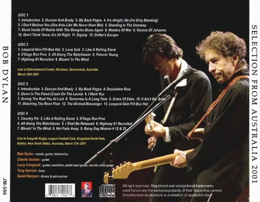 BOB DYLAN / SELECTION FROM AUSTRALIA 2001 (4CDR)