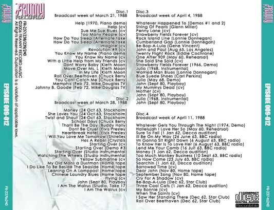 JOHN LENNON / LOST LENNON TAPES EPISODE 009-012 (4CDR)