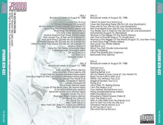 JOHN LENNON / LOST LENNON TAPES EPISODE 029-032 (4CDR)