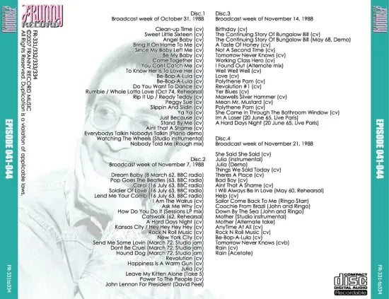 JOHN LENNON / LOST LENNON TAPES EPISODE 041-044 (4CDR)