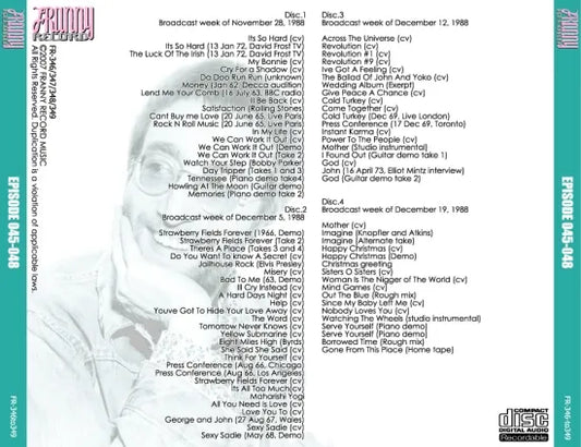 JOHN LENNON / LOST LENNON TAPES EPISODE 045-048 (4CDR)