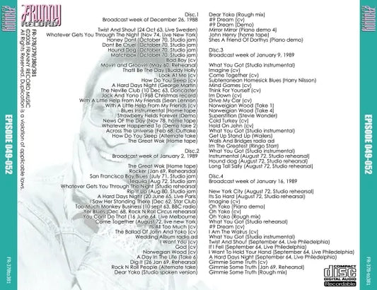 JOHN LENNON / LOST LENNON TAPES : EPISODE 049-052 (4CDR)