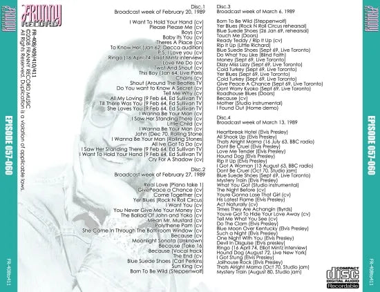 JOHN LENNON / LOST LENNON TAPES EPISODE 057-060 (4CDR)