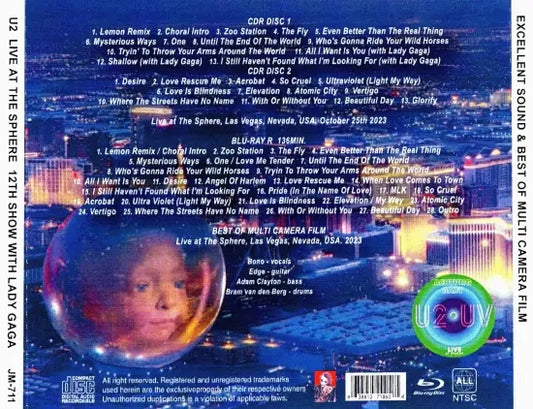 U2 / THE SPHERE 2023 12TH SHOW (2CDR+BONUS 1BDR) Lady Gaga