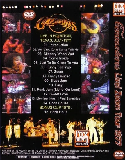COMMODORES / LIVE! ZOOM TOUR 1977 (1DVDR)
