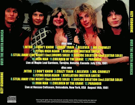 OZZY OSBOURNE / OVER THE NORTH AMERICA (2CDR)