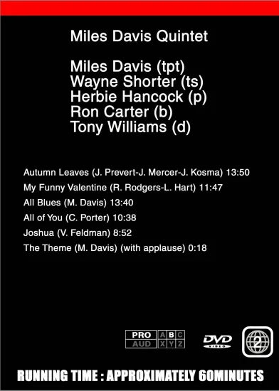 MILES DAVIS / TEATRO DELL'ARTE,MILAN,ITALY 1964  (1DVDR)