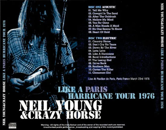 NEIL YOUNG & CRAZY HORSE / LIKE A PARIS HARRICANE TOUR 1976 (2CDR)