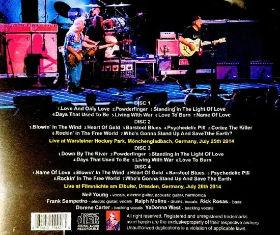 Neil Young and Crazy Horse / 2 Shows in Germany 2014 (4CDR)
