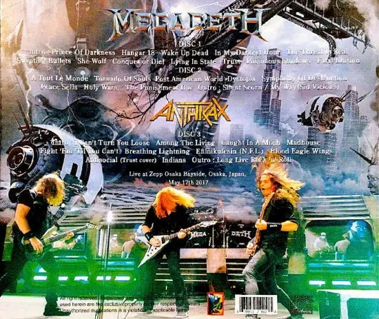 MEGADETH & ANTHRAX / OSAKA 2017 (3CDR)