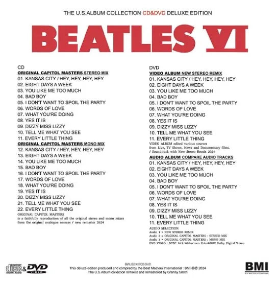 THE BEATLES / BEATLES VI THE U.S.ALBUM COLLECTION (1CD+1DVD)