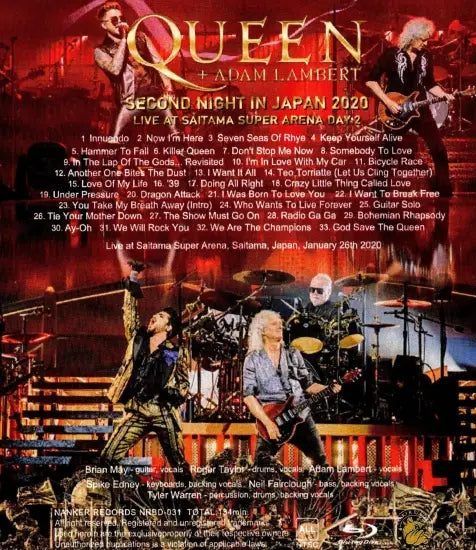 QUEEN / EN VIVO EN SAITAMA SUPER ARENA 2019 (1HAB + 2CDR adicionales)
