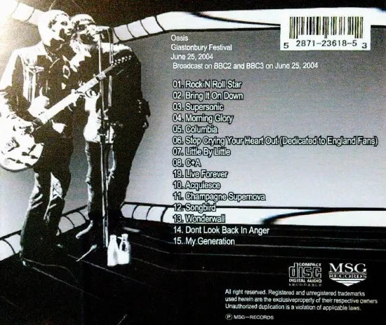 OASIS / Live To Fly Soundboard (1CDR)