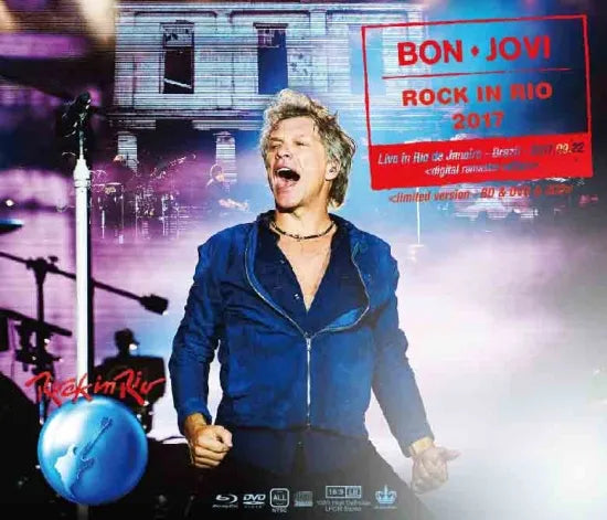 BON JOVI / Rock in Rio 2017 versión remasterizada digital HD Pro-shot (1BDR+1DVDR+2CDR)