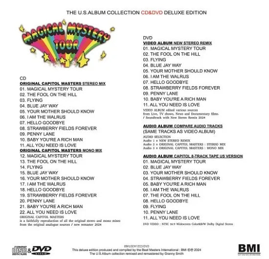 THE BEATLES / MAGICAL MYSTERY TOUR THE U.S. ALBUM COLLECTION (2CD+1DVD)