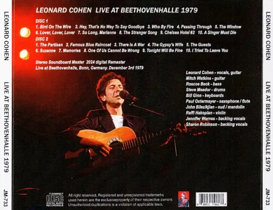 LEONARD COHEN / LIVE AT BEETHOVENHALLE 1979 STEREO SOUNDBOARD (2CDR)