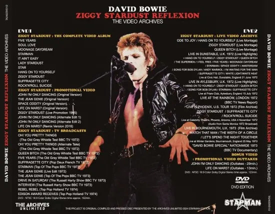 DAVID BOWIE / ZIGGY STARDUST REFLEXION LOS ARCHIVOS DE VIDEO (2DVD)