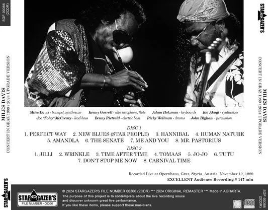 MILES DAVIS / CONCIERTO EN GRAZ 1989 2024 VERSIÓN ACTUALIZADA (2 CD)