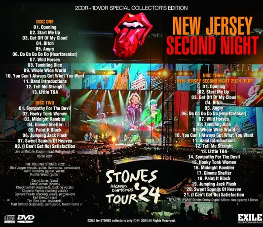 THE ROLLING STONES / NEW JERSEY SECOND NIGHT HACKNEY DIAMONDS TOUR 2024 (2CDR+1CDR)