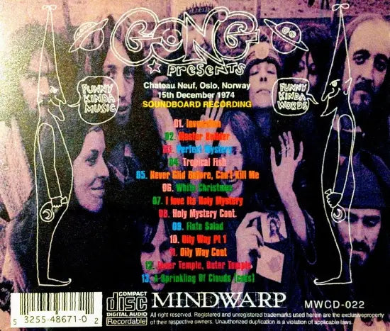 GONG with Bill Bruford / Hyper Space STEREO SOUNDBOARD (1CDR)