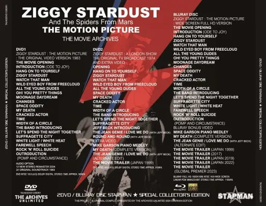 DAVID BOWIE / ZIGGY STARDUST Y LAS ARAÑAS DE MARTE: LOS ARCHIVOS DE LA PELÍCULA (2 DVD + 1 BDR)
