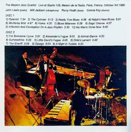 Cuarteto de Jazz Moderno / Concierto en París 1966 SONIDO ESTÉREO (2 CD)