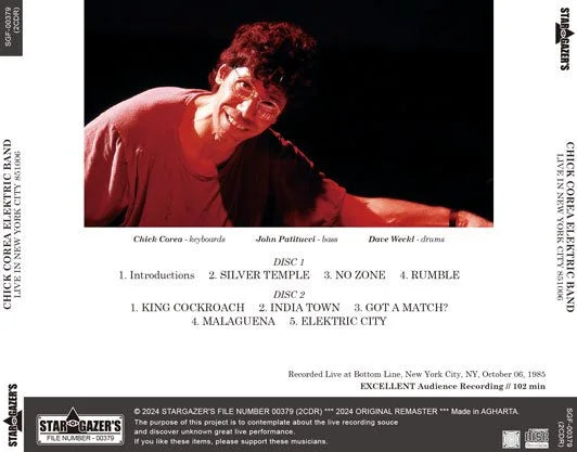CHICK COREA ELEKTRIC BAND / LIVE IN NEW YORK CITY 851006 (2CDR)