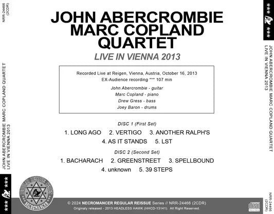 JOHN ABERCROMBIE MARC COPLAND QUARTET / LIVE IN VIENNA 2013 (2CDR)