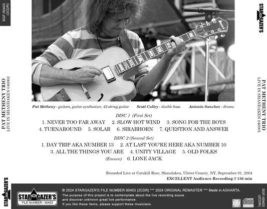 PAT METHENY TRIO / EN DIRECTO EN SHANDAKEN 040901 (2CDR)