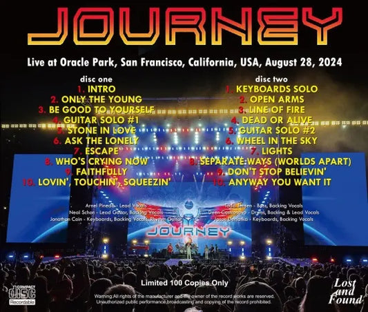 JOURNEY / THE SUMMER STADIUM TOUR IN SF 2024 (2CDR)