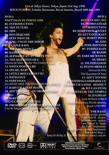 PRINCE / PARTYMAN LIVE ‘90/’91 PRO SHOT (2DVDR)