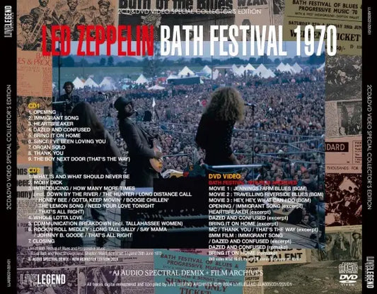 LED ZEPPELIN / FESTIVAL DE BATH 1970 EDICIÓN ESPECIAL (2 CD + 1 DVD)