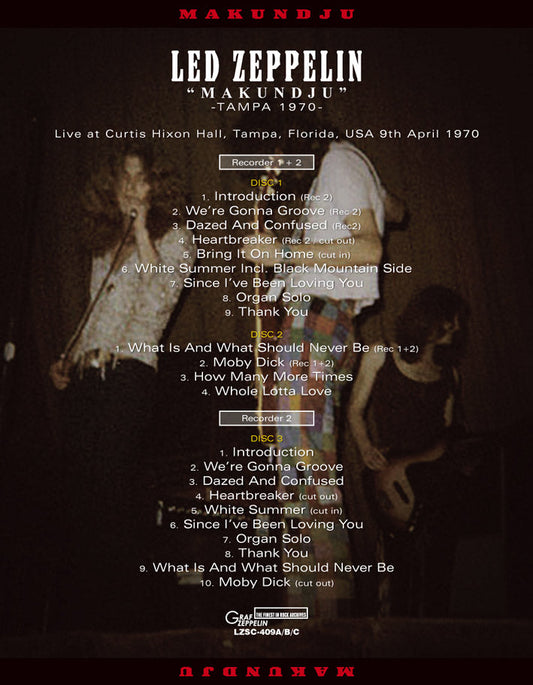 LED ZEPPELIN / MAKUNDJU TAMPA 1970 (3CD)