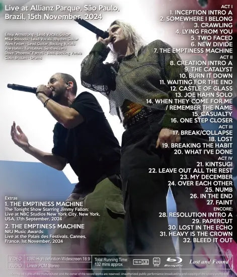 LINKIN PARK / FIRST NIGHT IN SAO PAULO 2024 (1BDR) Full HD Pro-shot